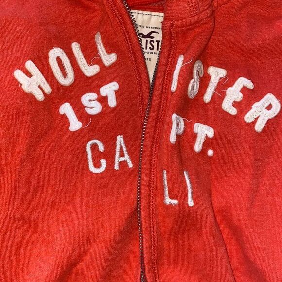 ✨Hollister Coral Zip Up Hoodie✨ - Picture 4 of 4